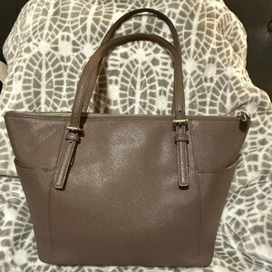 Michael Kors Taupe Leather Tote